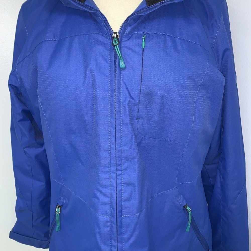 ZeroXposur Womens Winter Ski Jacket Coat Size M Blue Lined Hooded Snowboarding - Picture 2 of 8